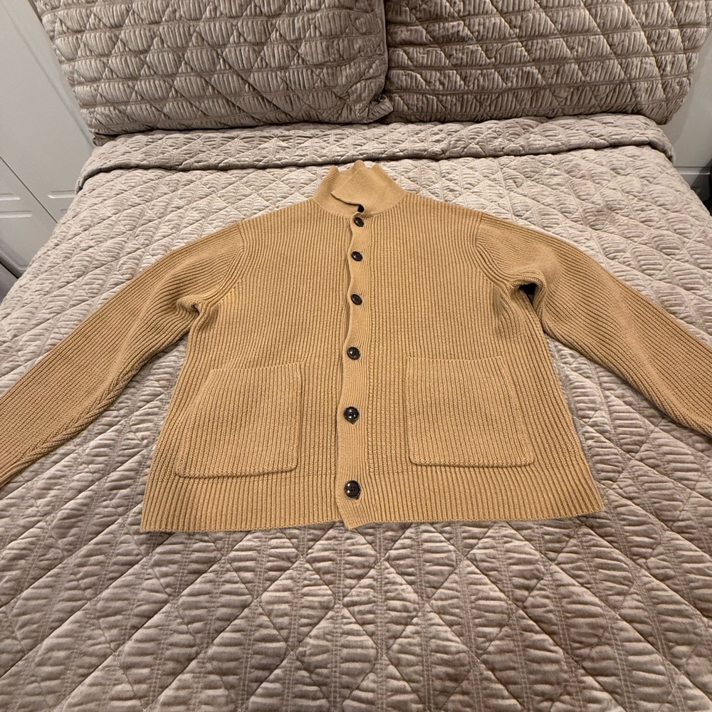 Tan Button-Up Cardigan